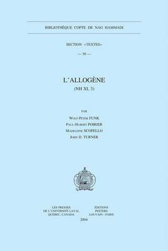 Cover image for L'Allogene (NH XI, 3)
