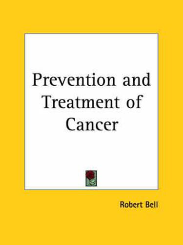 Cover image for Prevention and Treatment of Cancer