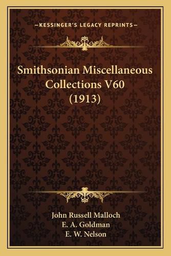 Cover image for Smithsonian Miscellaneous Collections V60 (1913)