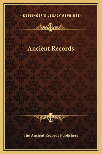 Cover image for Ancient Records