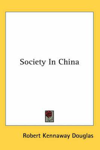 Cover image for Society in China