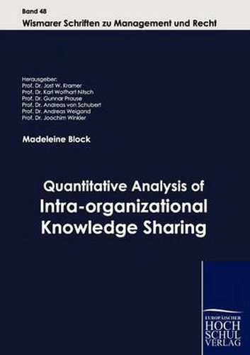 Cover image for Quantitative Analysis of Intra-organizational Knowledge Sharing