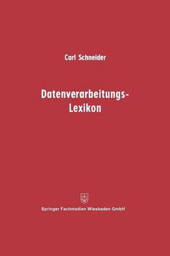 Cover image for Datenverarbeitungs-Lexikon