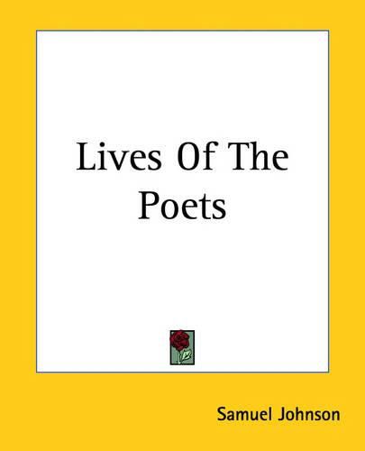 Cover image for Lives Of The Poets