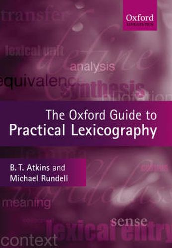 Cover image for The Oxford Guide to Practical Lexicography