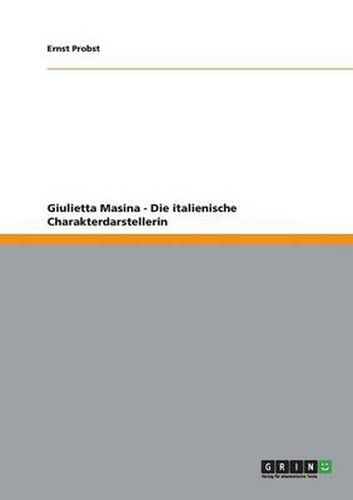 Cover image for Giulietta Masina - Die italienische Charakterdarstellerin