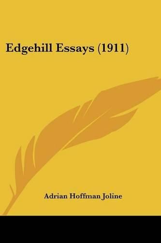 Cover image for Edgehill Essays (1911)