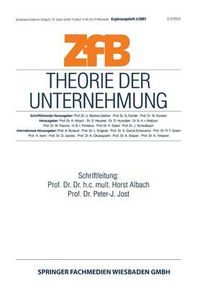 Cover image for Theorie Der Unternehmung