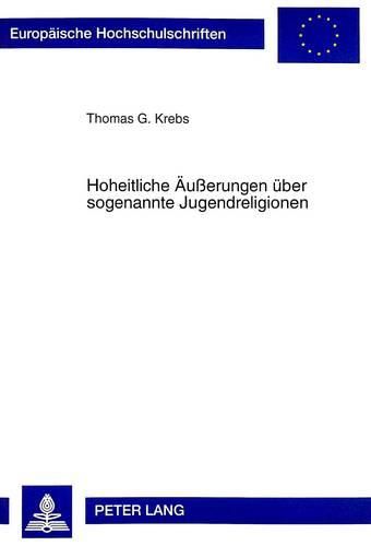 Cover image for Hoheitliche Aeusserungen Ueber Sogenannte Jugendreligionen