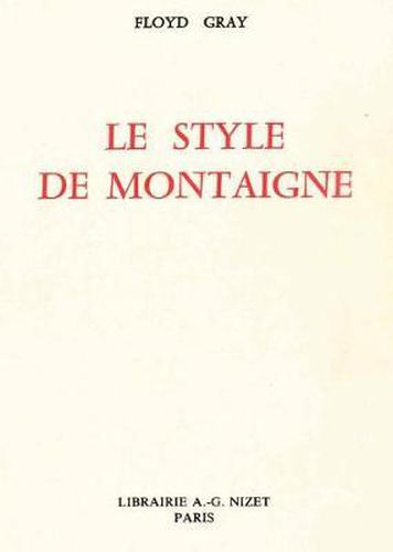 Le Style de Montaigne