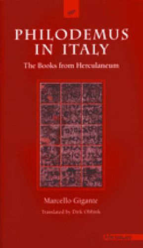 Cover image for Philodemus in Italy: The Books from Herculaneum