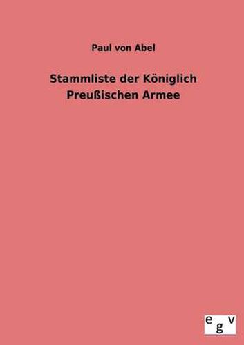 Cover image for Stammliste Der Koniglich Preussischen Armee