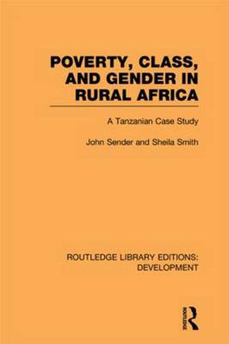 Cover image for Poverty, Class and Gender in Rural Africa: A Tanzanian Case Study