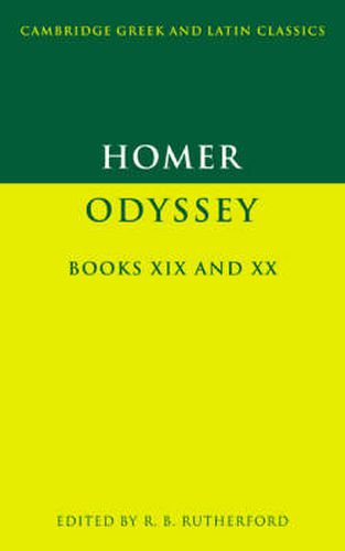 Cover image for Homer: Odyssey Books XIX and XX