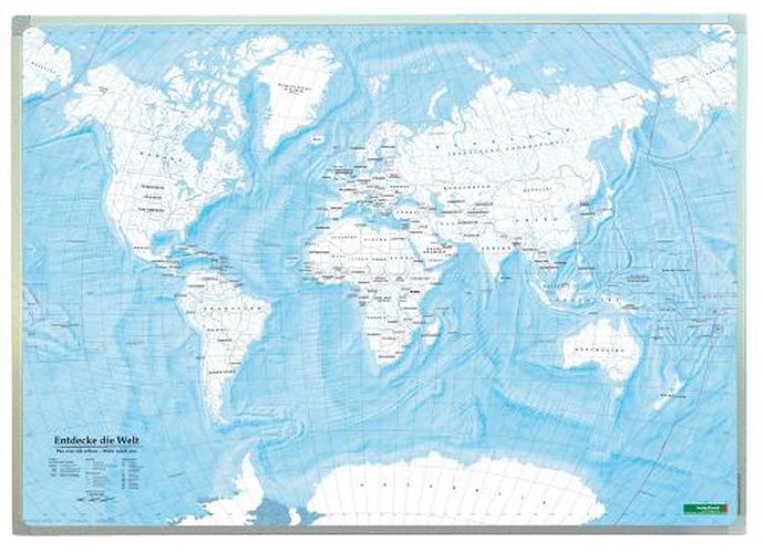 Cover image for World map to color in, discover the world, wall map 1:40 million, magnetic marker board