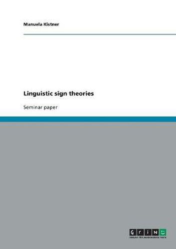 Cover image for Linguistic sign theories