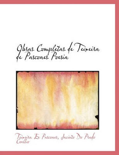 Cover image for Obras Completas de Teixeira de Pascoaes Poesia