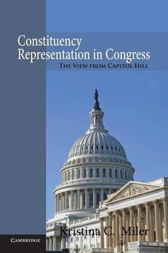 Cover image for Constituency Representation in Congress: The View from Capitol Hill