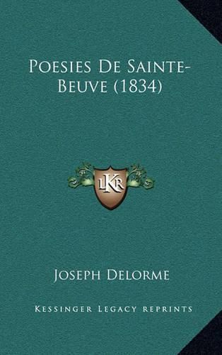 Cover image for Poesies de Sainte-Beuve (1834)