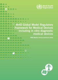 Cover image for WHO global model regulatory framework for medical devices including in vitro diagnostic medical devices