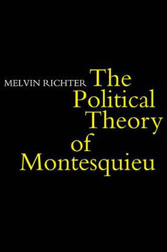 Cover image for The Politcal Theory of Montesquieu