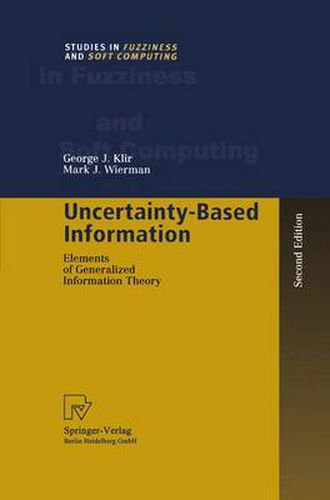 Cover image for Uncertainty-Based Information: Elements of Generalized Information Theory