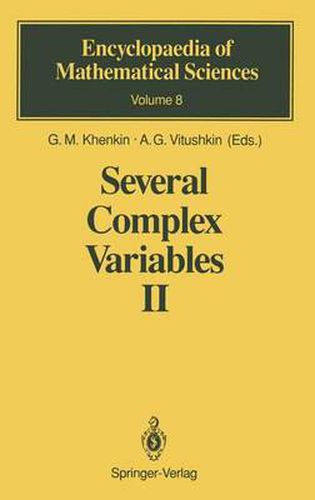 Cover image for Several Complex Variables II: Function Theory in Classical Domains Complex Potential Theory