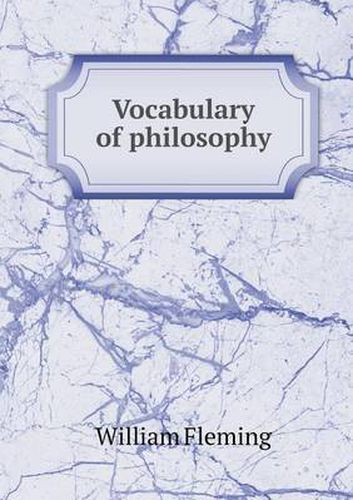 Cover image for Vocabulary of Philosophy