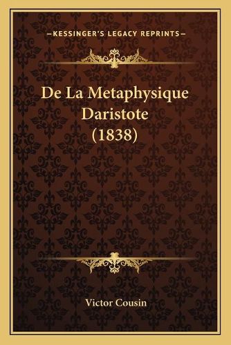 de La Metaphysique Daristote (1838)