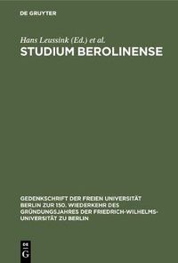 Cover image for Studium Berolinense