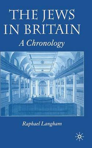 Cover image for The Jews in Britain: A Chronology