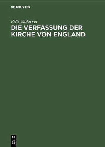 Cover image for Die Verfassung der Kirche von England