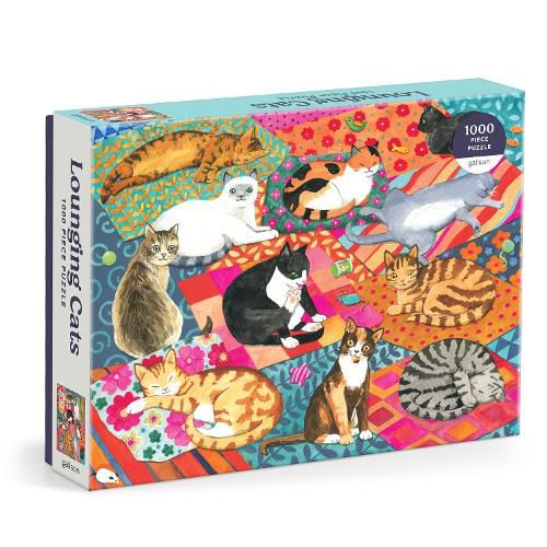 Cover image for Lounging Cats 1000 Piece Puzzle