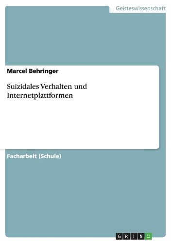 Cover image for Suizidales Verhalten Und Internetplattformen