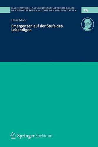 Cover image for Emergenzen Auf Der Stufe Des Lebendigen