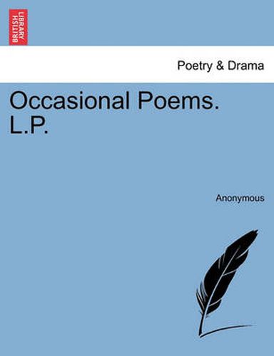 Cover image for Occasional Poems. L.P.