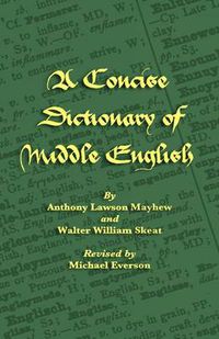 Cover image for A Concise Dictionary of Middle English