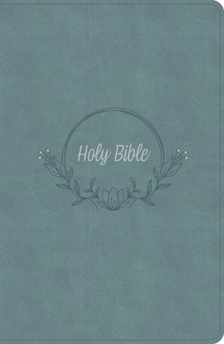 KJV Large Print Personal Size Reference Bible, Earthen Teal Suedesoft Leathertouch, Indexed