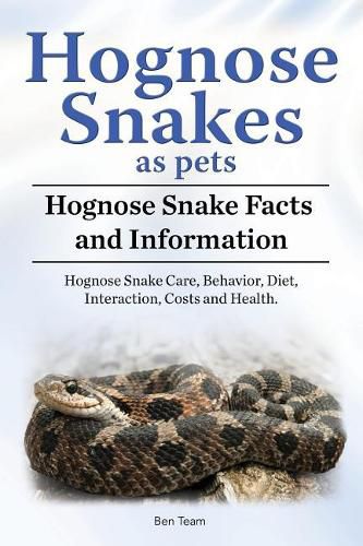 Cover image for Hognose Snakes as pets. Hognose Snake Facts and Information. Hognose Snake Care, Behavior, Diet, Interaction, Costs and Health.