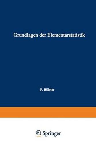 Cover image for Grundlagen Der Elementarstatistik