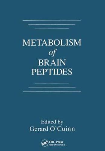 Cover image for Metabolism of Brain Peptides