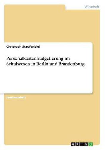 Cover image for Personalkostenbudgetierung im Schulwesen in Berlin und Brandenburg