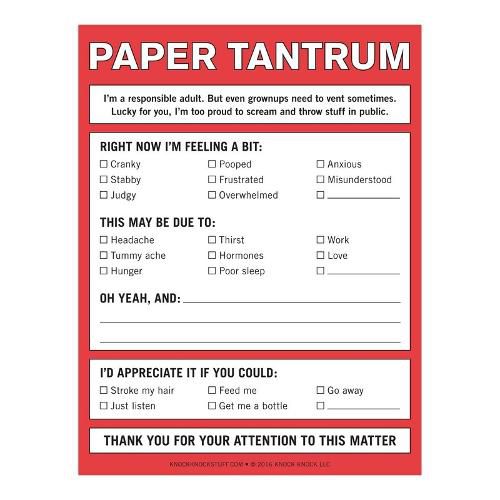 Cover image for Knock Knock Paper Tantrum Nifty Notes