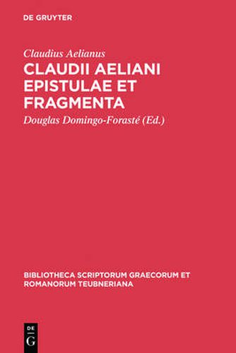 Cover image for Epistulae Et Fragmenta CB