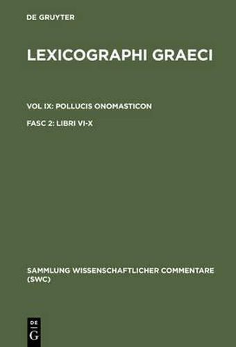 Cover image for Lexicographi Graeci: Vol. IX: CB