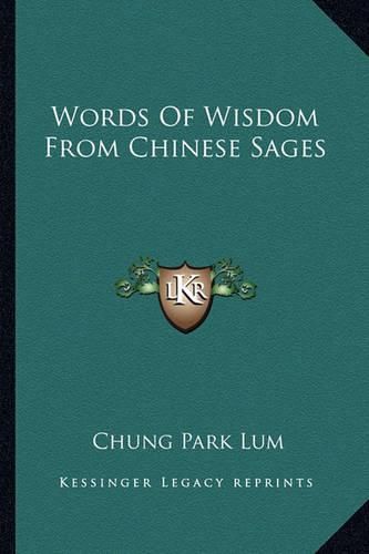 Cover image for Words of Wisdom from Chinese Sages