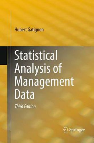 Cover image for Statistical Analysis of Management Data