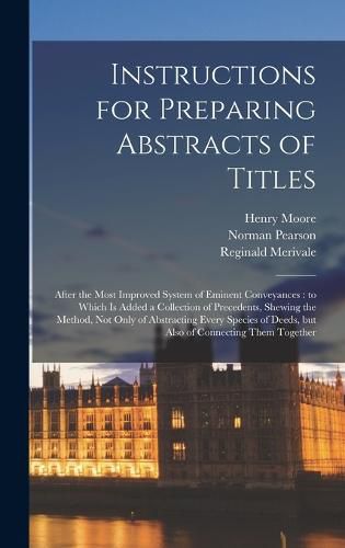 Instructions for Preparing Abstracts of Titles