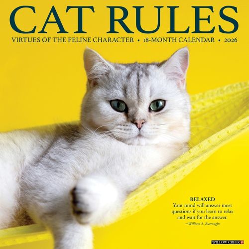Cover image for Cat Rules 2026 12 X 12 Wall Calendar