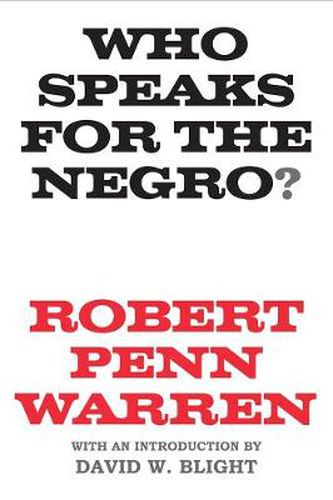 Cover image for Who Speaks for the Negro?